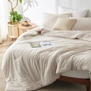 Neutral BEIGE Comforter Set KING SIZE